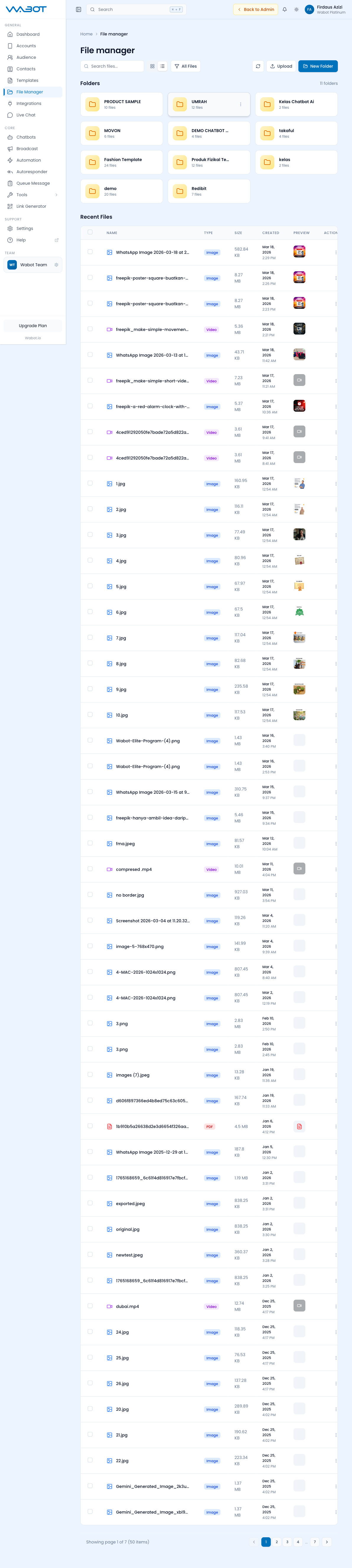File Manager Page