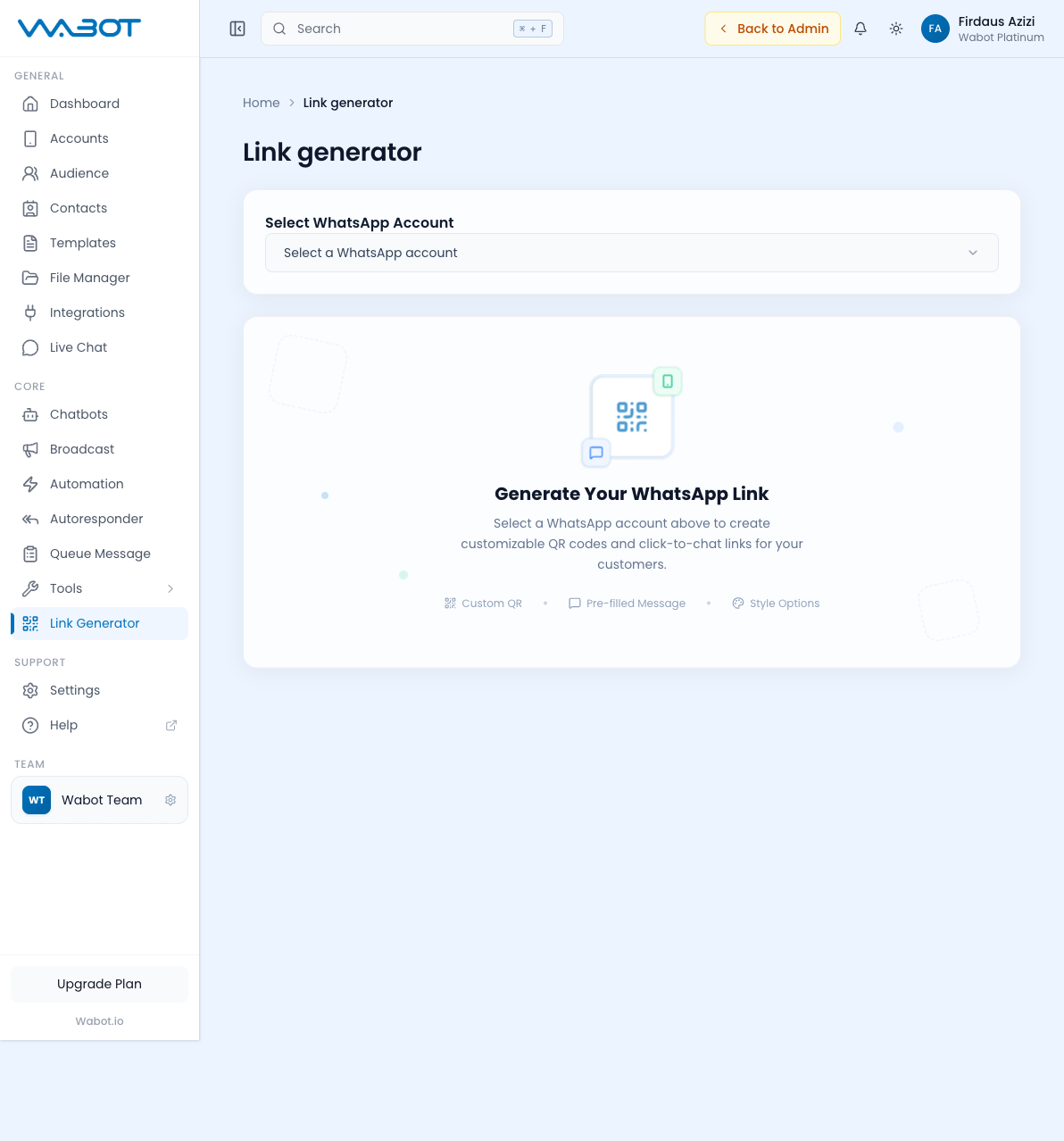 Link Generator Page