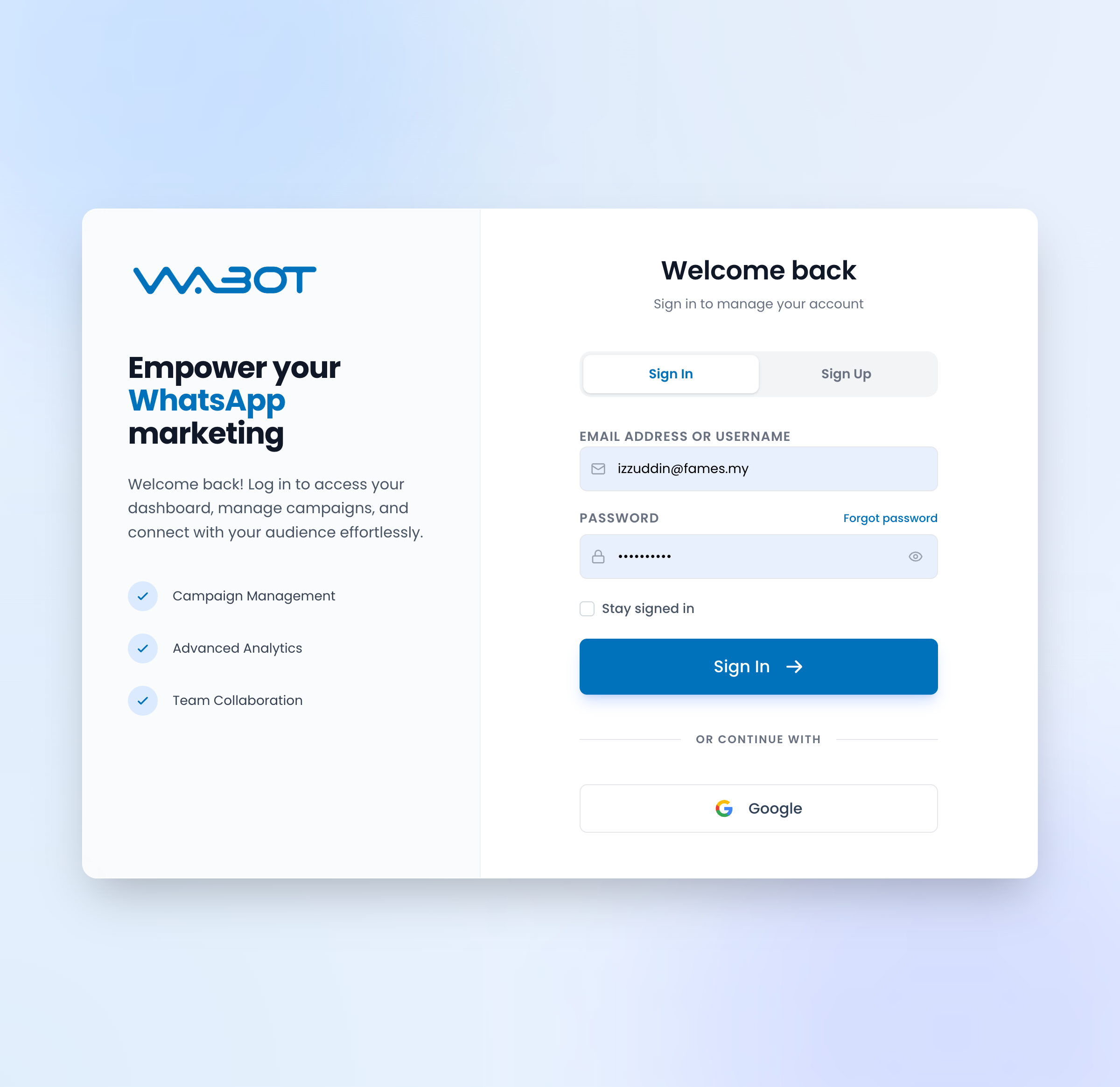 Login Page